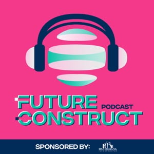 Logo for Future Construct Podcast featuring Mani Golparvar 
