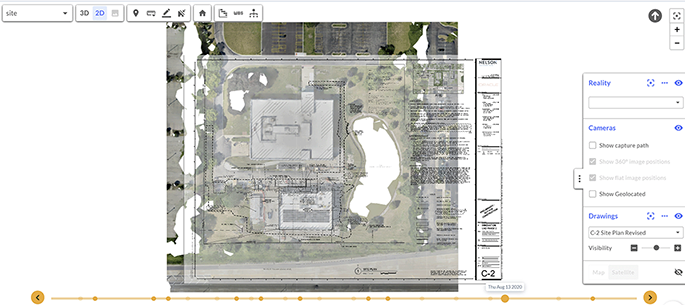 overlay design against reality on 2d floorplan