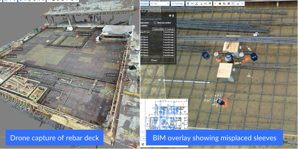 BIM overlay for QC rebar deck