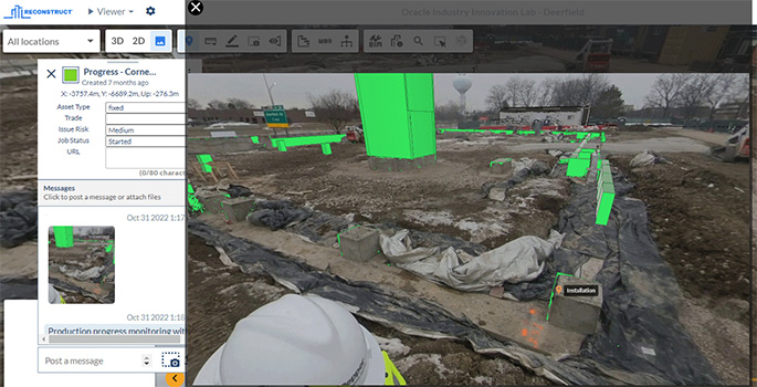 oracle 4d bim overlay for progress monitoring